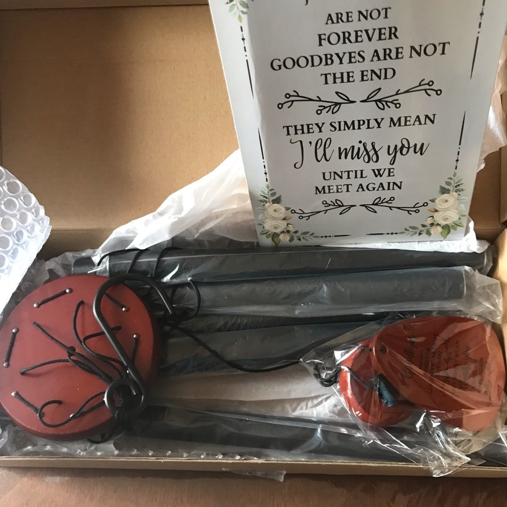 Memorial wind chimes for the loss of a loved one, sympathy gifts for the loss